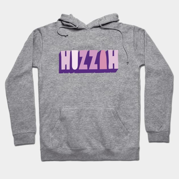 Huzzah - Pastel Pink and Lavender Hoodie by Huge Potato